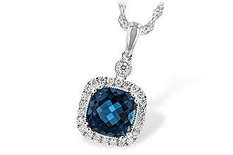 A243-65008: NECK 1.63 LONDON BLUE TOPAZ 1.80 TGW (7MM LBT)