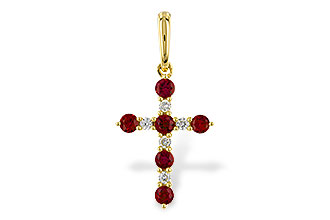 A329-11426: PENDANT .34 TW RUBY .42 TGW