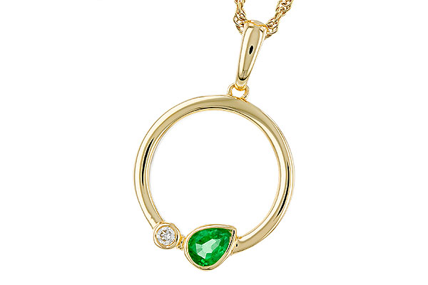 A329-11435: NECKLACE .20 EMERALD .22 TGW