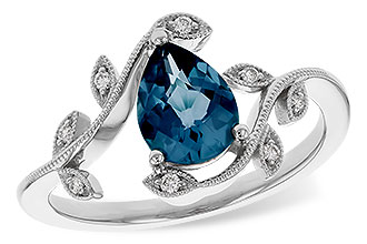 A329-13244: LDS RG 1.20 LONDON BLUE TOPAZ 1.26 TGW (8x6MM LBT)