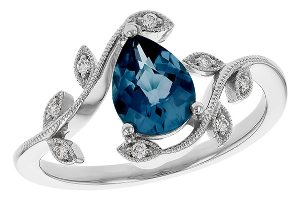 A329-13244: LDS RG 1.20 LONDON BLUE TOPAZ 1.26 TGW (8x6MM LBT)