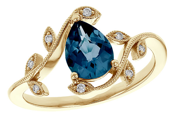 A329-13244: LDS RG 1.20 LONDON BLUE TOPAZ 1.26 TGW (8x6MM LBT)