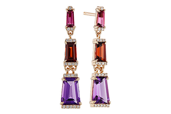 A329-13253: EARRINGS 1.98 SEMI-PREC (PT,GT,AMY) 2.05 TGW