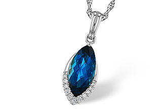A329-16908: NECK 2.14 LONDON BLUE TOPAZ 2.20 TGW (12x6MM MQ)