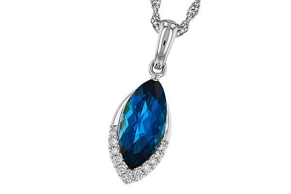 A329-16908: NECK 2.14 LONDON BLUE TOPAZ 2.20 TGW (12x6MM MQ)