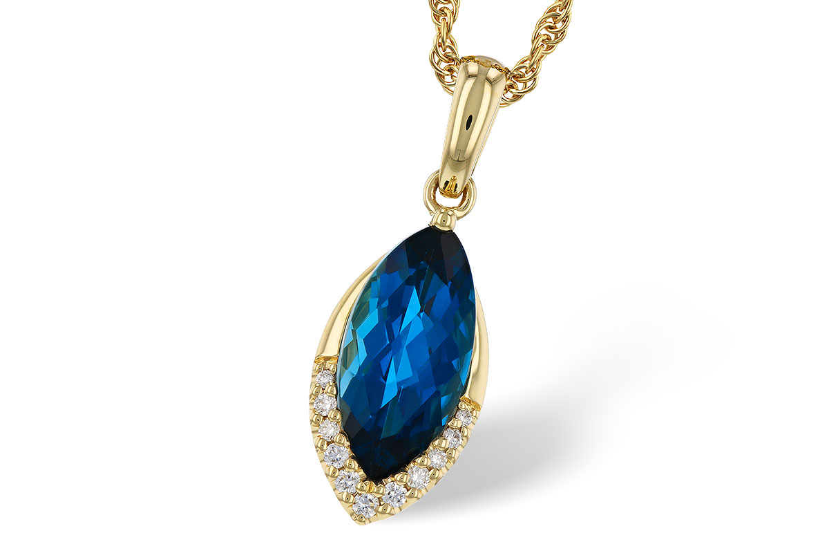 A329-16908: NECK 2.14 LONDON BLUE TOPAZ 2.20 TGW (12x6MM MQ)