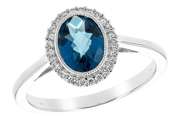 B243-65026: LDS RG 1.27 LONDON BLUE TOPAZ 1.42 TGW