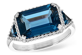 B244-56862: LDS RG 4.60 TW LONDON BLUE TOPAZ 4.82 TGW (12x8MM)