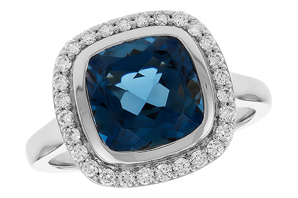 B328-25035: LDS RG 3.85 LONDON BLUE TOPAZ 4.15 TGW (9MM LBT)