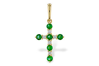 B329-11417: PENDANT .27 TW EMERALD .35 TGW
