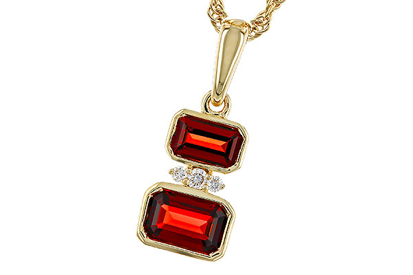 B329-11426: NECK .98 TW GARNET 1.01 TGW