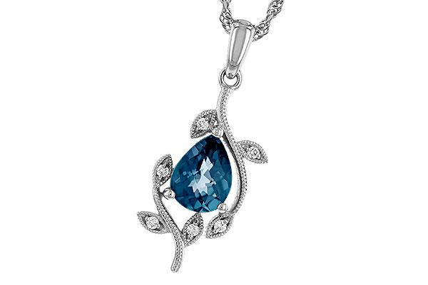 B329-13244: NECK 1.20 LONDON BLUE TOPAZ 1.25 TGW (8x6MM LBT)