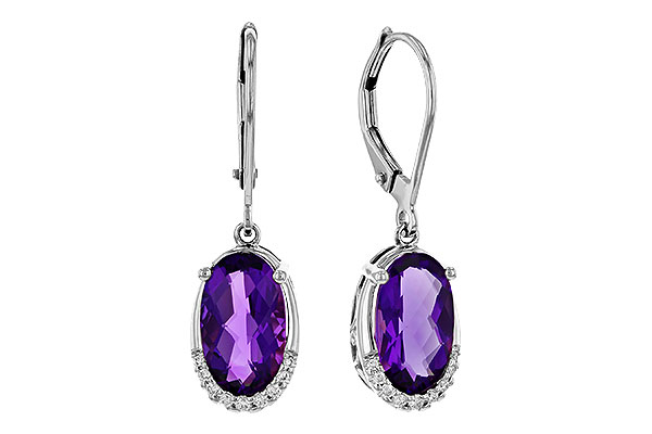 B329-16908: EARRINGS 2.70 TW AMETHYST 2.78 TGW (10x6MM OV)