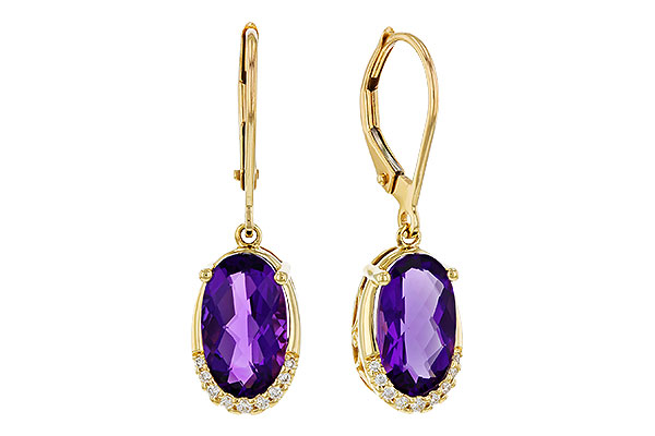 B329-16908: EARRINGS 2.70 TW AMETHYST 2.78 TGW (10x6MM OV)