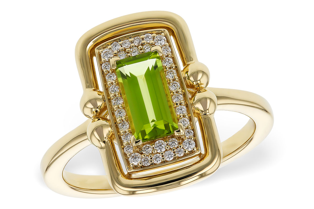 B329-17744: LDS RG .72 PERIDOT .84 TGW (8x4MM PER)