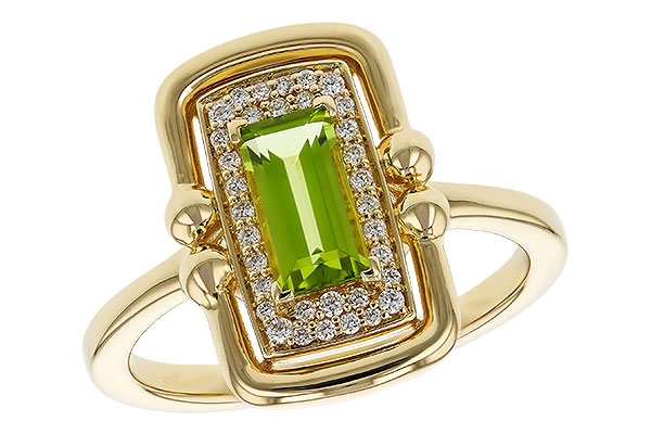 B329-17744: LDS RG .72 PERIDOT .84 TGW (8x4MM PER)