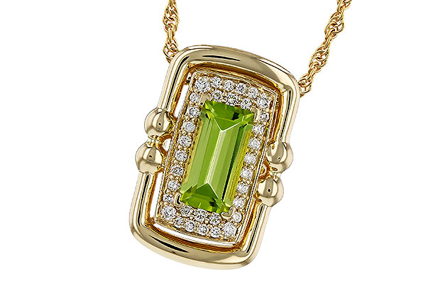 B329-17762: NECKLACE .72 PERIDOT .84 TGW (8x4MM PER)