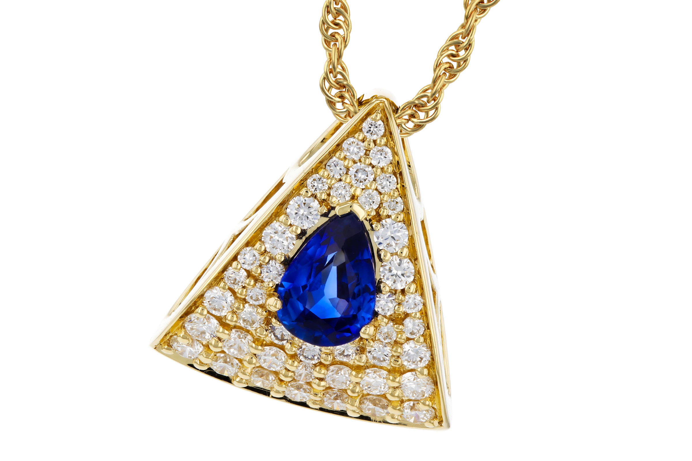 B330-02353: NECKLACE .51 SAPPHIRE .85 TGW (6x4MM SA)
