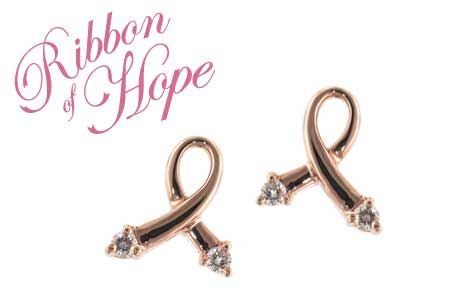 C054-63235: PINK GOLD EARRINGS .07 TW