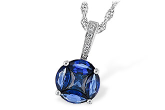 C242-81398: NECKLACE .75 SAPPHIRE .77 TGW
