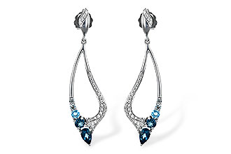 C243-70471: EARR .98 BLUE TOPAZ 1.25 TGW