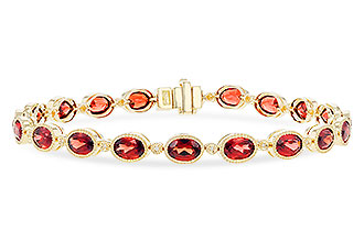 C328-20517: BRACELET 9.22 TW GARNET 9.26 TGW