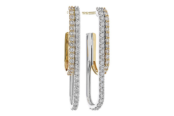 C329-12289: EARRING .98 TW