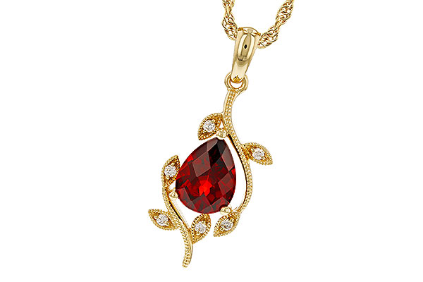 C329-15935: NECKLACE 1.34 GARNET 1.39 TGW (8X6MM GAR)