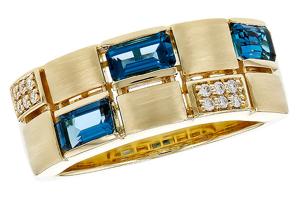 C329-15980: LDS RG .94 LONDON BLUE TOPAZ 1.00 TGW