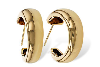 C329-16835: GOLD EARRINGS (20MM)