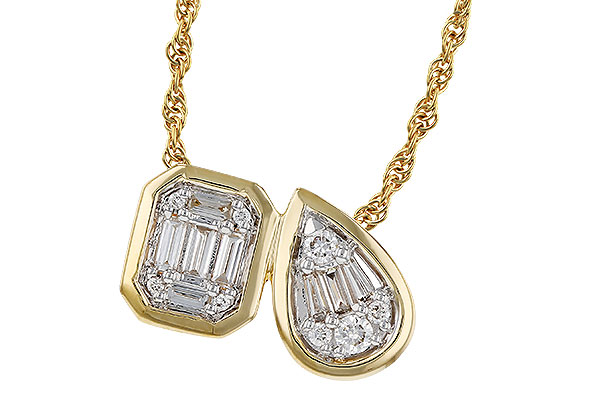 C329-16880: NECKLACE .17 BAG .25 TW