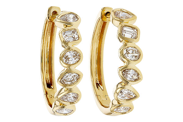 C330-00462: EARRINGS 1.10 TW FANCY CUT DIAS