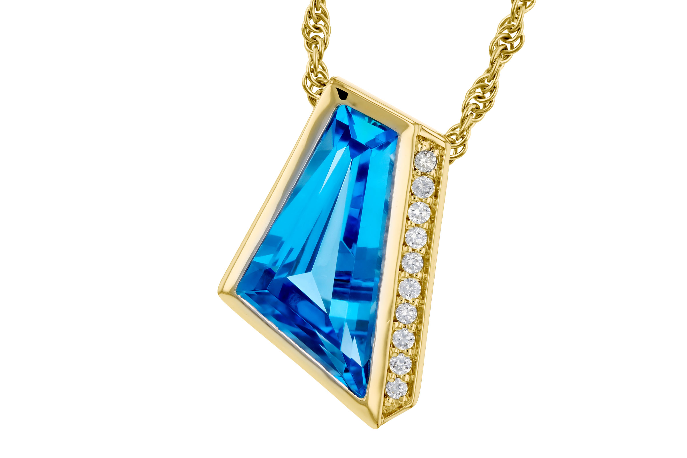 C330-02326: NECKLACE 2.42 SWISS BLUE TOPAZ 2.46 TGW