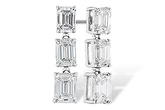 D328-19626: EARRINGS 1.12 TW EMERALD CUTS
