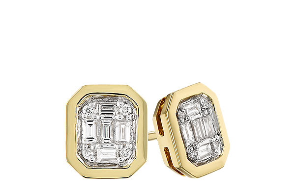 D328-25971: EARRINGS .13 BAG .16 TW