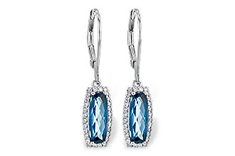 E244-60489: EARR 2.10 LONDON BLUE TOPAZ 2.28 TGW