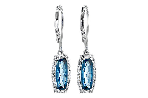 E244-60489: EARR 2.10 LONDON BLUE TOPAZ 2.28 TGW