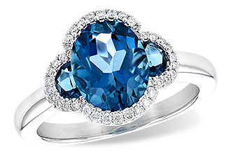 E244-60516: LDS RG 3.04 TW LONDON BLUE TOPAZ 3.20 TGW