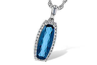 E244-62280: NECK 1.58 LONDON BLUE TOPAZ 1.70 TGW