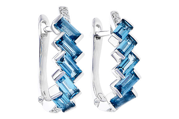 E327-35062: EARR 1.45 LONDON BLUE TOPAZ 1.50 TGW