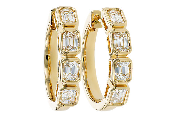 E328-24098: EARRINGS 1.10 TW EMERALD CUTS