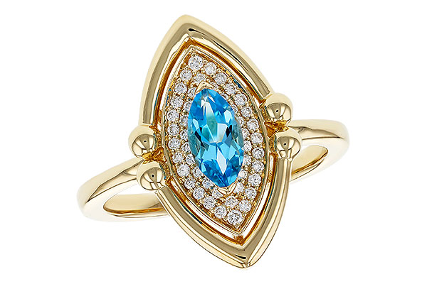 E329-17753: LDS RG .54 BLUE TOPAZ .70 TGW (8x4MM BT)
