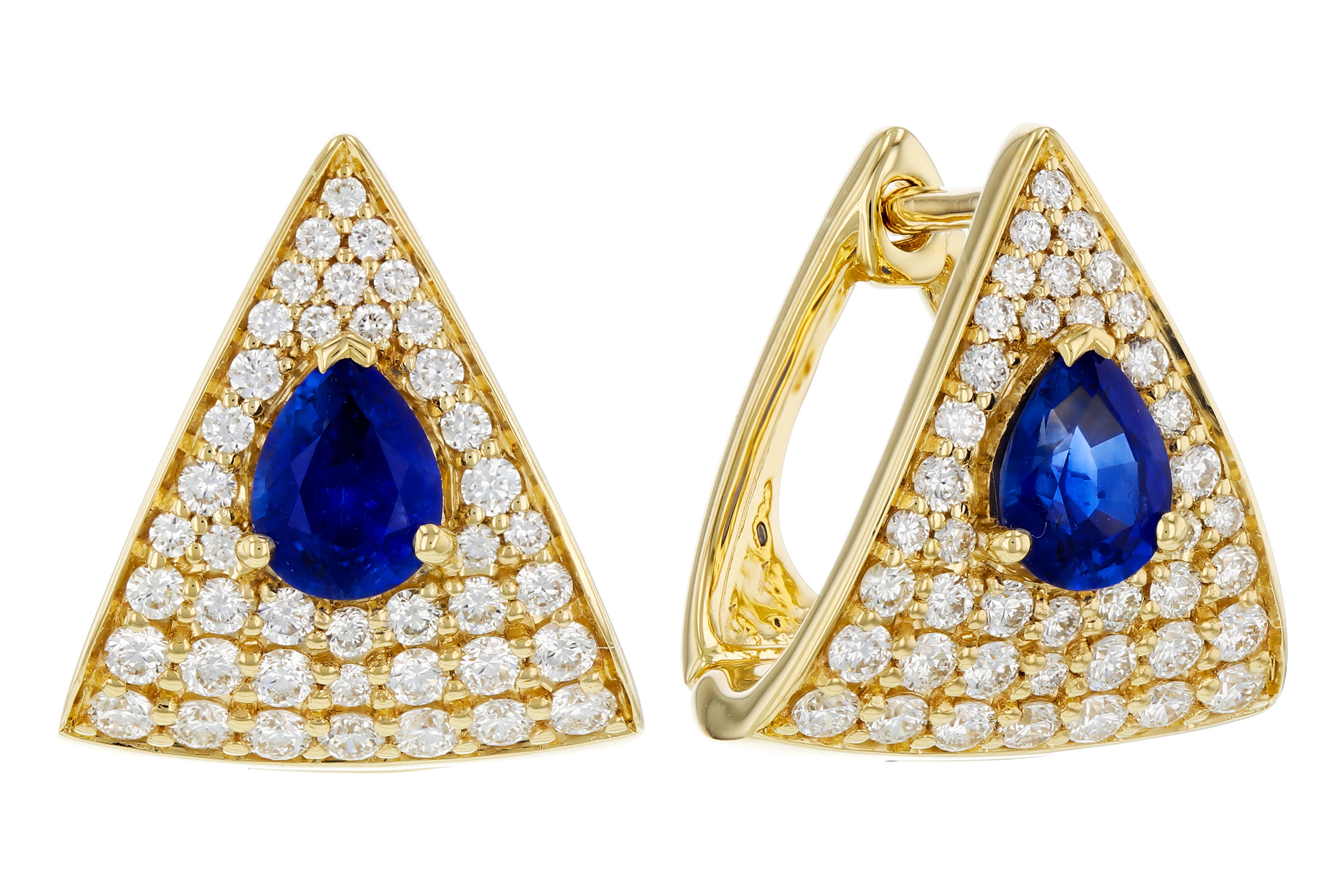 E330-02344: EARRINGS .65 TW SAPPHIRE 1.20 TGW (5x4MM SA)