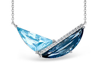 F327-30516: NECK 4.66 BLUE TOPAZ 4.75 TGW (18")