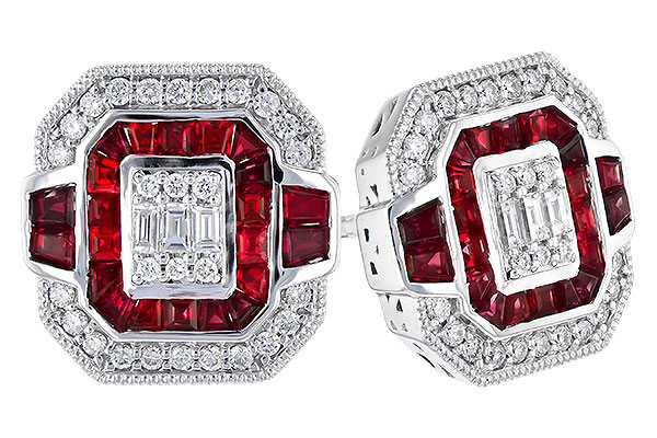 F327-34125: EARR .80 RUBY TW 1.05 TGW