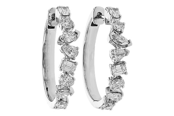 F328-26825: EARRINGS 1.15 TW FANCY CUT DIAS