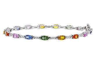 F329-11444: BRACELET 4.76 MULTI-COLOR SAPPH 5.08 TGW (7")