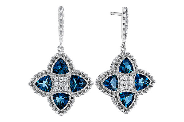 F329-14107: EARRINGS 1.73 LONDON BLUE TOPAZ 1.82 TGW