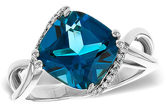 F329-15962: LDS RG 4.42 LONDON BLUE TOPAZ 4.50 TGW (10MM LBT)