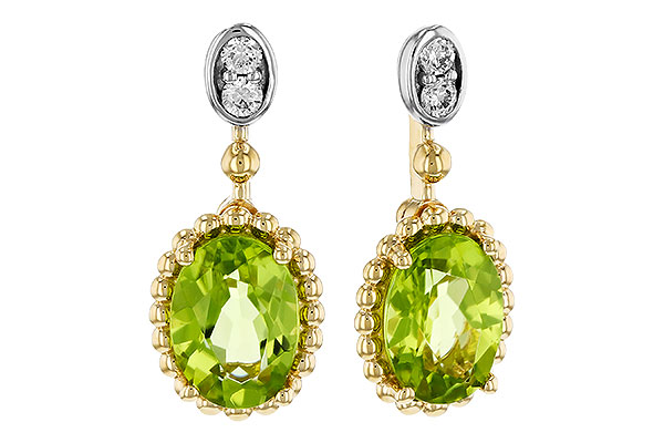 F329-16889: EARR 1.36 TW PERIDOT 1.42 TGW (7x5MM OV)